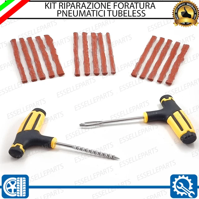 KIT GONFIA E RIPARA GOMME PER AUTO MOTO SCOOTER BICI