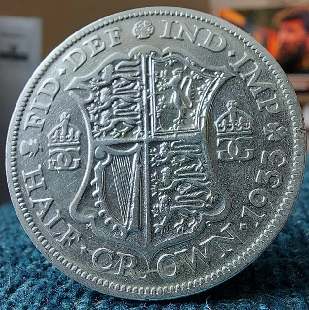 1933 King George V Silver Half Crown Coin Superb Condition