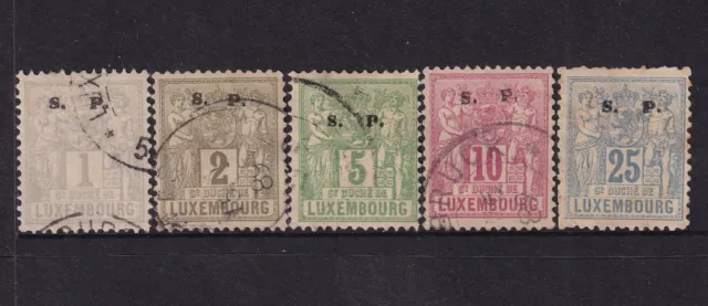 LUXEMBOURG 1882 Officials (sp overprint) sg. O52-O59 cv. $69 usd