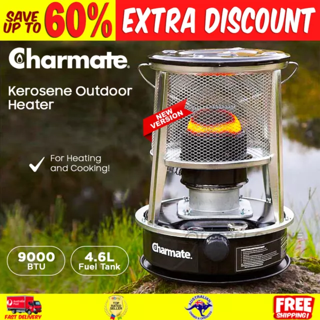 Kerosene Portable Heater Indoor Outdoor Camping Economical 9000BTU/H 0.25L/Hour