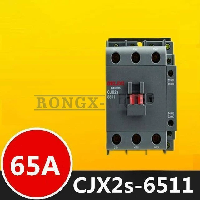 1PC Delixi CJX2s-6511 CJX2s6511  65A, AC Contactor 1NO+1NC New