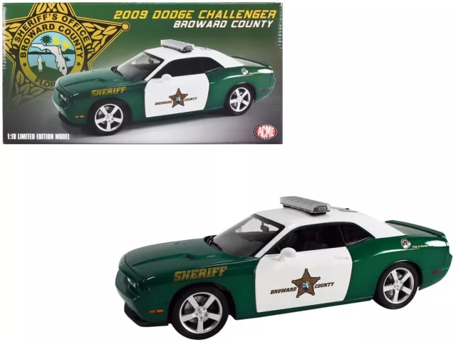 2009 Dodge Challenger R/T "Broward County Sheriff" 1/18 Diecast By Acme A1806026