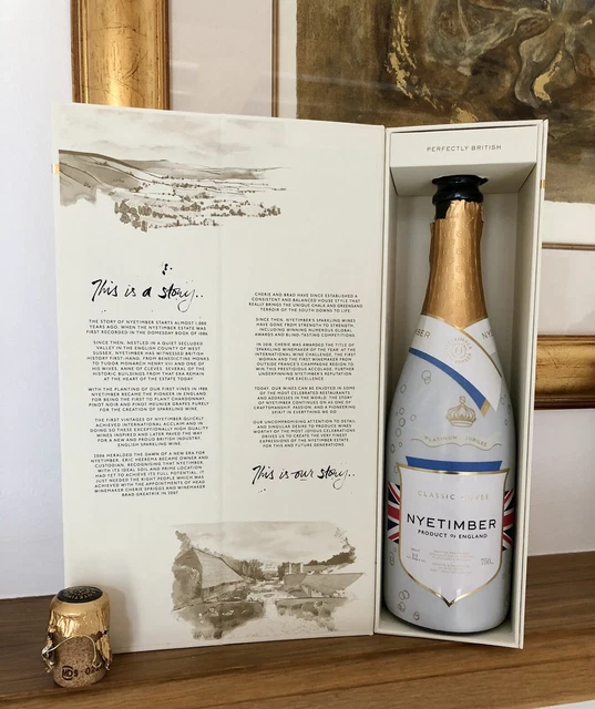 NYETIMBER EMPTY PLATINUM Jubilee Classic Cuvee Bottle, Cork, Special