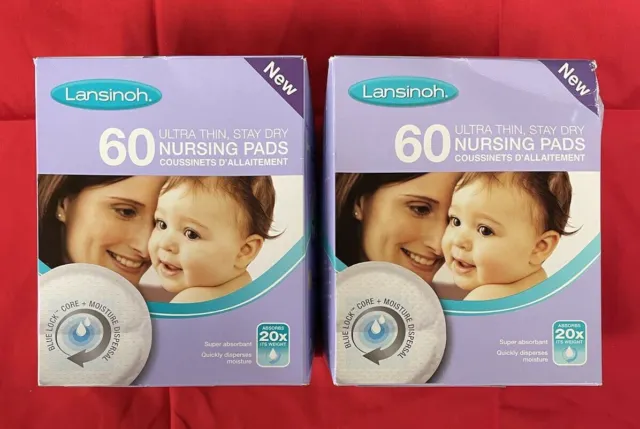 Almohadillas de enfermería Lansinoh ultra delgadas x60 | 2 paquetes | SW77