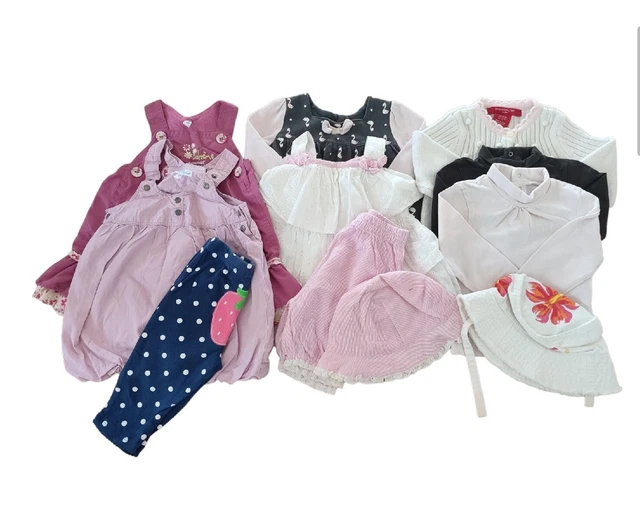 Pacchetto di abiti grandi per bambine età 6-9 mesi abiti top leggings