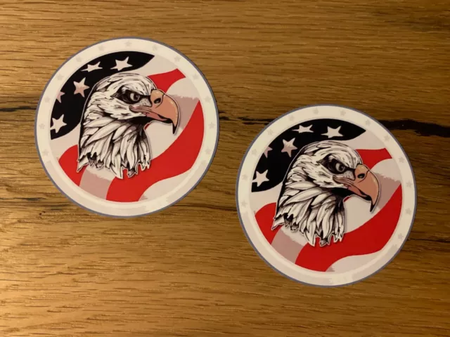 2x ADLER Aufkleber USA Eagle Chopper Biker Motorrad Custom Umbau Oldtimer V2#579