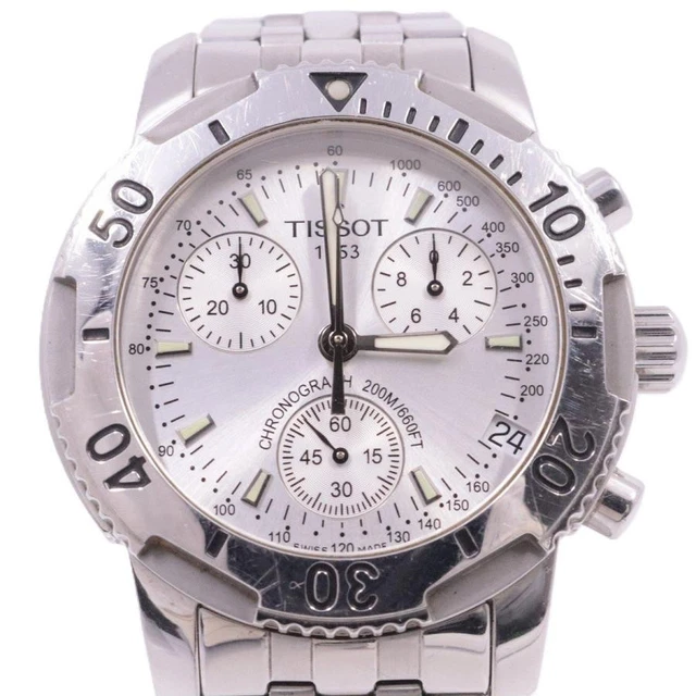 Tissot PRS 200 Chrono Orologio Da Uomo Al Quarzo - Modello T0674172203100 - Quadrante Argento/Multicolore Con Bracciale In Acciaio