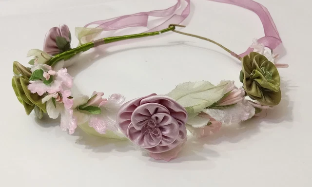 IYOU Fascia per capelli da comunione con fiore bianco Coroncina da