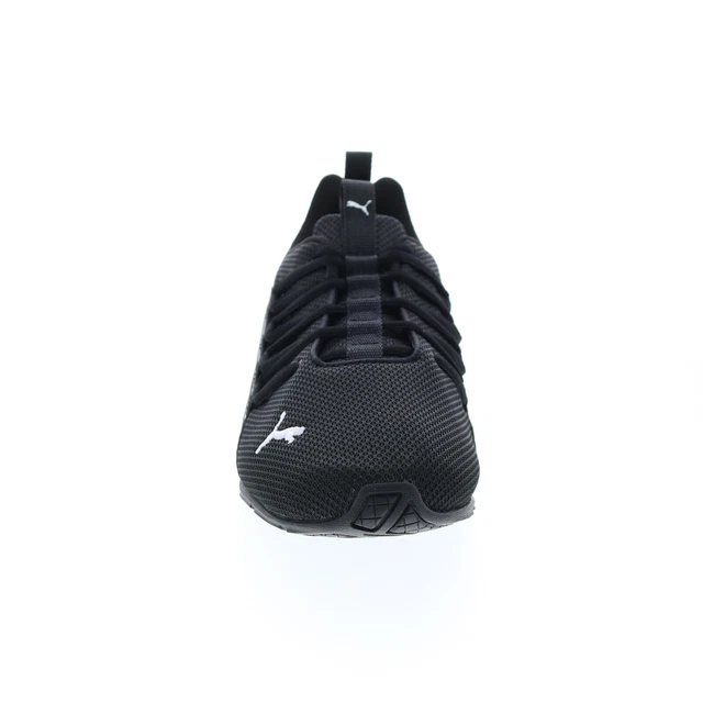 Puma Axelion Linear Lines 37804201 Mens Black Canvas Athletic Running Shoes 3