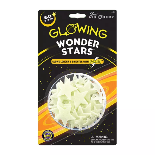 Great Explorations Glowing Wonder Glow in The Dark Stars Educational Kids Toy 5+