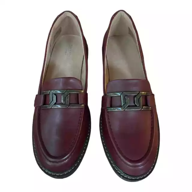 NEW ROCKPORT TRUTECH Kacey Chain Loafers Tawny Port Leather Women's ...