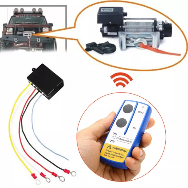 12V Winch Wireless Remote Control Switch Handset Kit Fit Tool For ATV SUV UTV