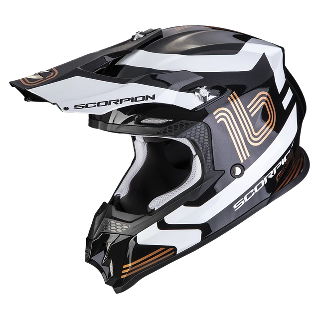 Scorpion VX-16 Evo Air Tub Metal Black-Gold Offroad Helmet