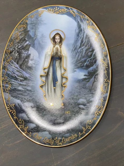 OUR LADY OF LOURDES PLATE Hector Garrido 1994 Limited Edition Bradford Exchange