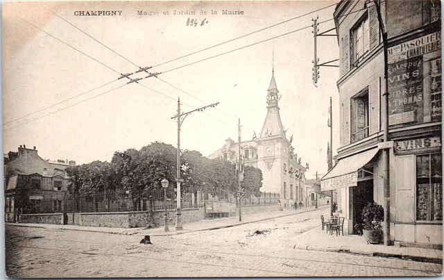 94 CHAMPIGNY - mairie et jardin de la mairie