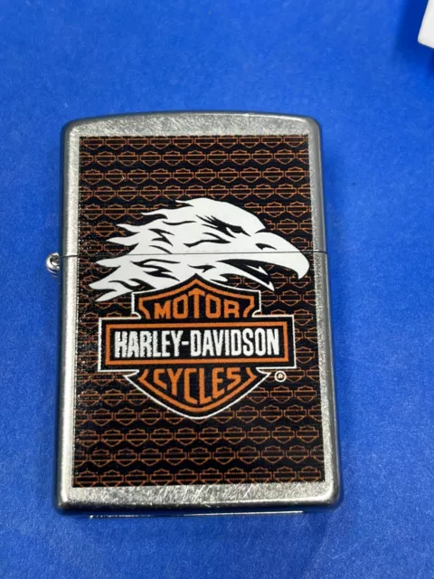 Zippo 2010 Harley Davidson Eagle Street Chrome Lighter Unfired In Box  V052