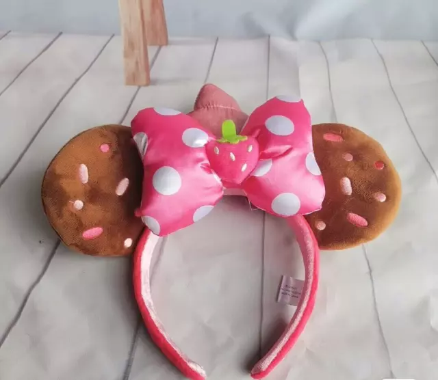 Disney Parks Munchlings Frozen Treats Strawberry Minnie Mouse Ear Headband