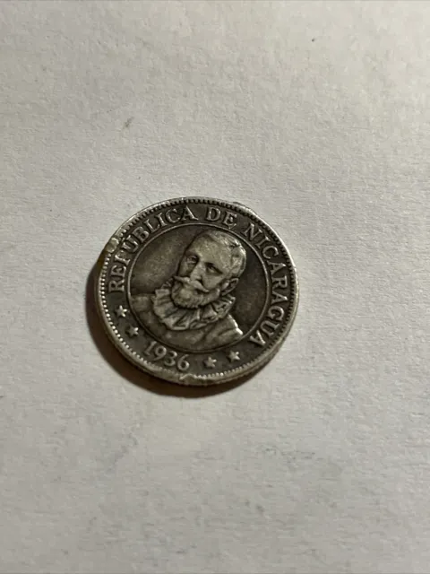 Rare 1936 10 Centavos Silver Coin