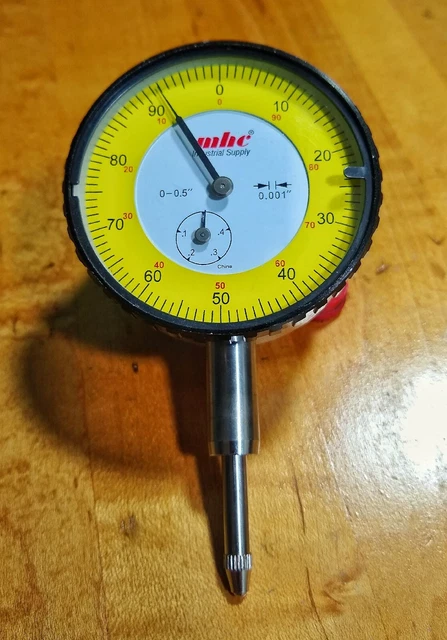 mhc Dial Drop Indicator: 0.5″ Range, 0-100 Dial Reading, 0.001" Graduation
