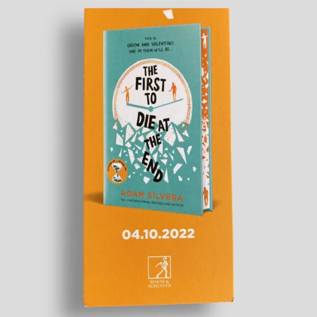 The First To Die At The End Adam Silvera Collectible Promo Bookmark not the book 3