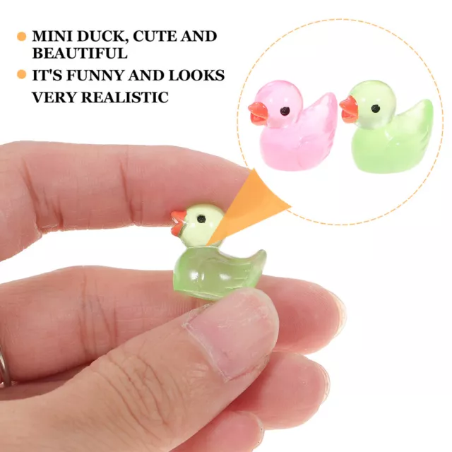 100PCS Tiny Ducks Realistic Miniature Resin Ducks Mini Ducks Little Duck