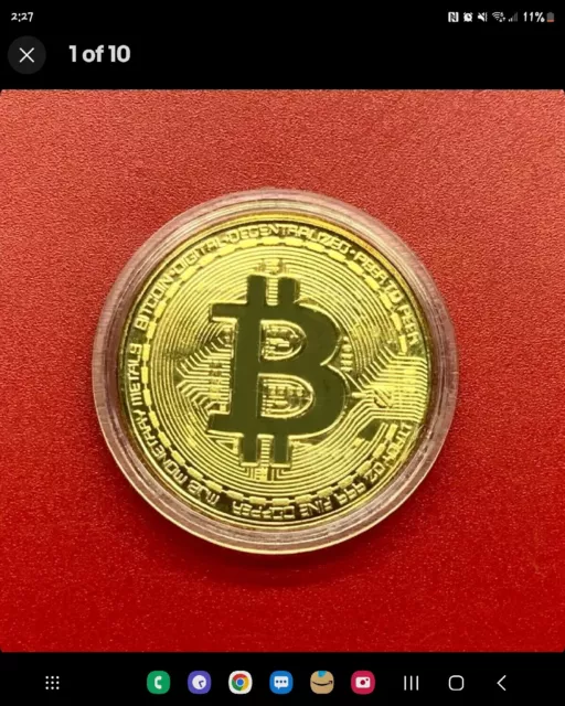 1Pcs Gold Plated Bitcoin Coins Commemorative 2020 Collectors Coin two sides NEW!