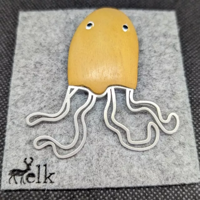 Fabulously Quirky Elk The Label Octopus Squid Jellyfish Brooch .C35