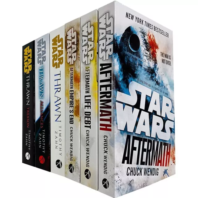 Star Wars Thrawn Series & Aftermath Trilogy 6 Books Collection Set by Timothy...