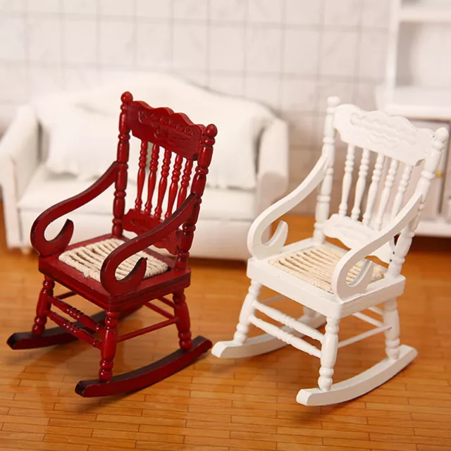 1/12 Mini casa de muñecas de madera mecedora modelo de juguete DIY