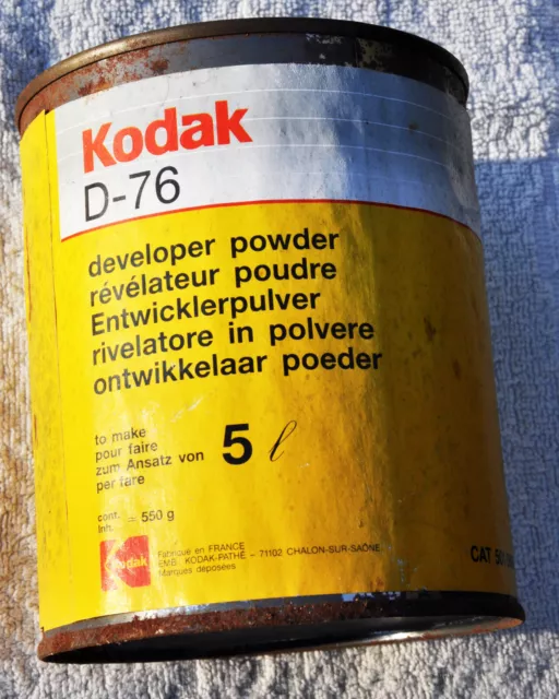 Desarrollador fotográfico Kodak D76 - nuevo, sin abrir stock antiguo