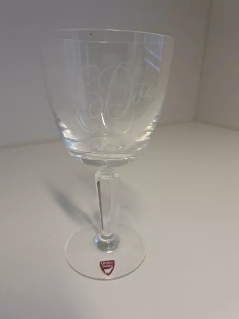 Orrefors Sweden Crystal Commemorative Royal Wedding Glass 2