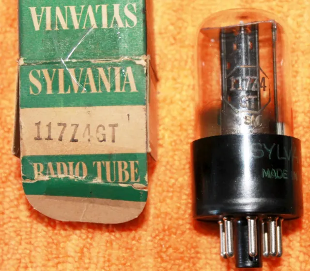 Vintage Radio Vacuum Tube (one): 117Z4 117Z4GT - NOS, Tested Good