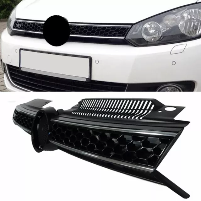 Kühlergrill Sport Grill Waben Chrom für VW Golf 6 Grill im GTD Style 2008-2013