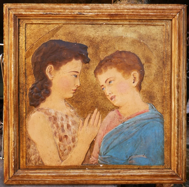 Grand Tableau Art Déco Bas-relief Danseuse - Plâtre Renforcé 69x48,5cm