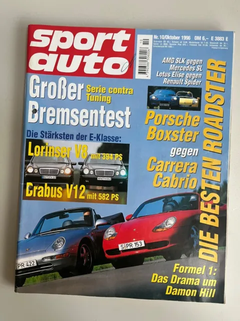 Sport Auto 10 Oktober 1996 Porsche Boxster Mini Cooper