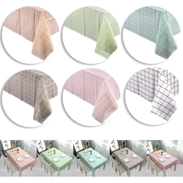 Wipe Clean Pvc Tablecloth Vinyl Plastic Checks Table Cloth Table Cover Protector