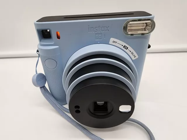 Fujifilm Instax Square SQ1 Instant Camera Glacier Blue WORKS Missing Battery Cvr