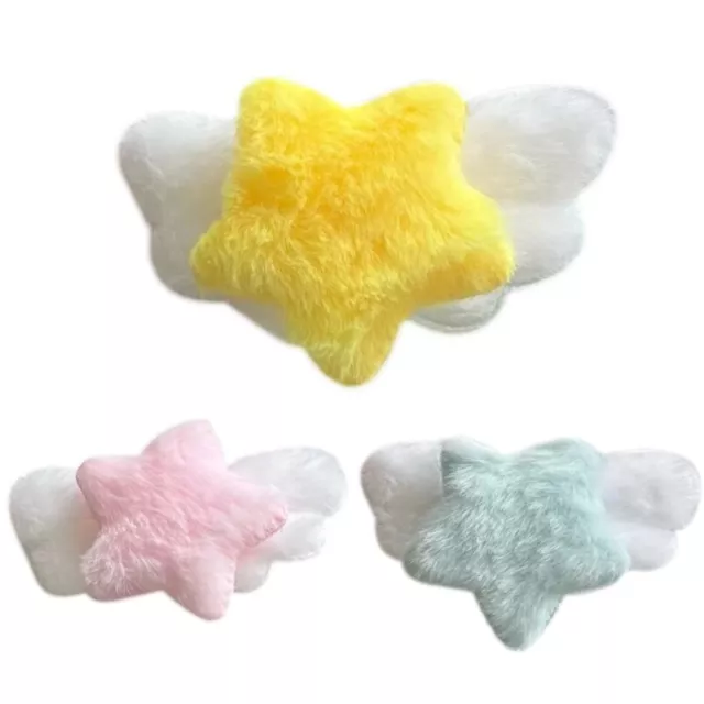Hot Girls Hair Clip Plush Star Wing Hair Barrettes for Teenagers Spring