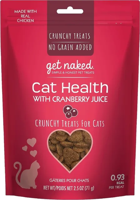 Get Naked Urinary Health Crunchy Treats For Cats, Cranberries, (1 Pouch) 2.5 oz