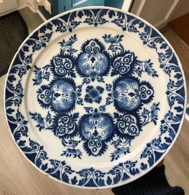 Belle Assiette faïence DELFT Nord Lille XVIII XIXème  marque ?