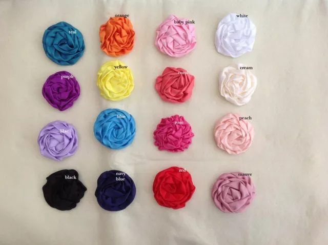 $2 POST* DIY Large Rolled Rosette Flower Embellishment Headband Handmade Craft