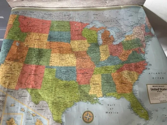 Rand McNally USA Wall Map (M Series) 50" x 32" Laminated