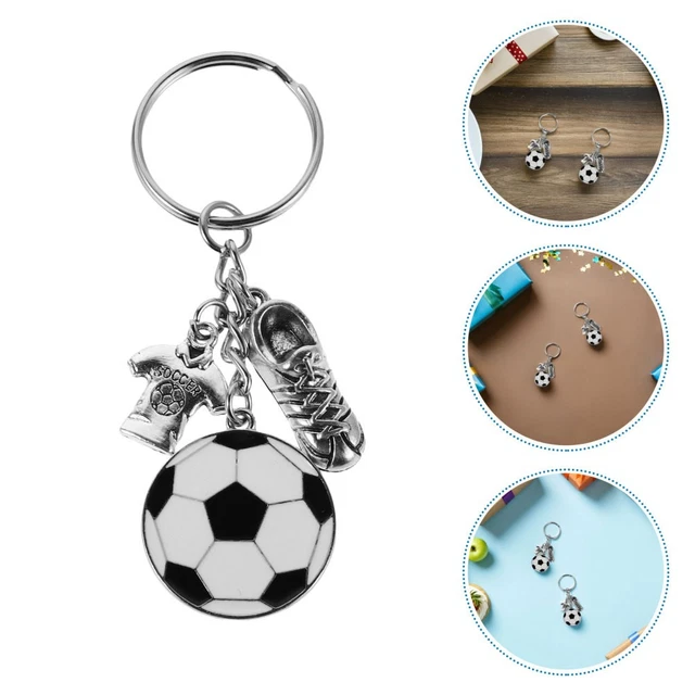 Portachiavi Calcio Con Guantoni E Pallone – Ciondolo In Metallo Dorato Per Borse E Zaini