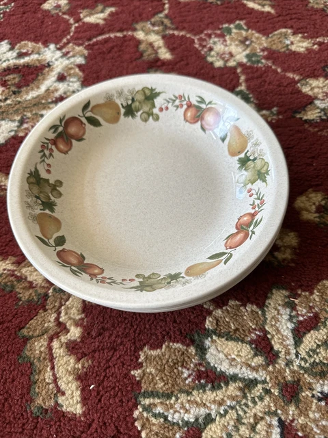 Set of 4 Vintage Wedgwood Quince Coupe Soup Cereal Bowls Stoneware-Beautiful!!!