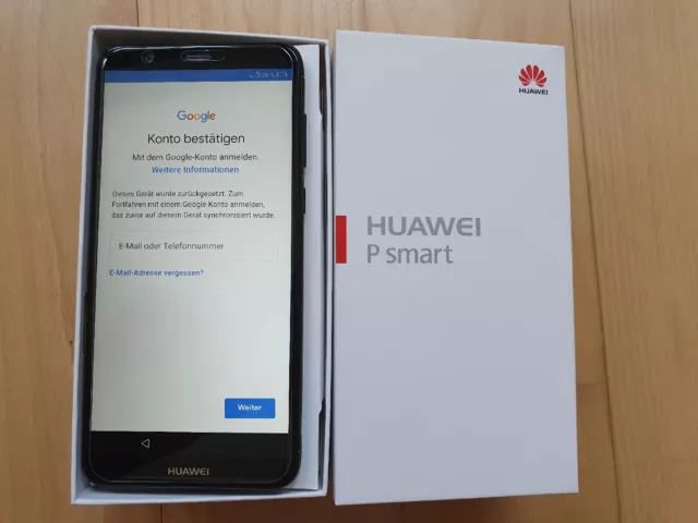 Huawei P Smart 32GB 3GB RAM 5,65" FIG-LX1 schwarz DEFEKT GESPERRT BASTLER