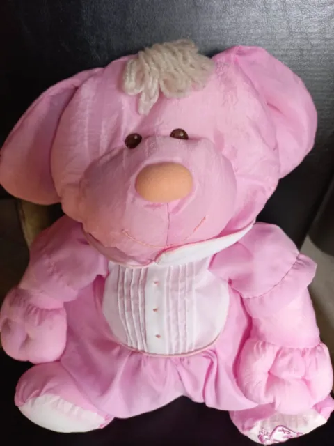 peluche doudou vintage OURS rose PUFFALUMP FISHER PRICE