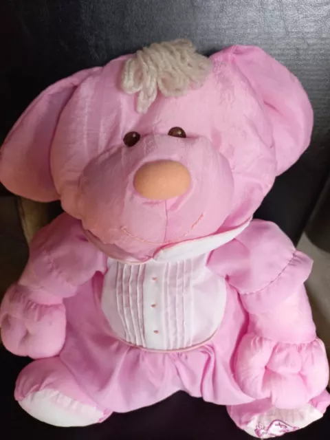 peluche doudou vintage OURS rose PUFFALUMP FISHER PRICE