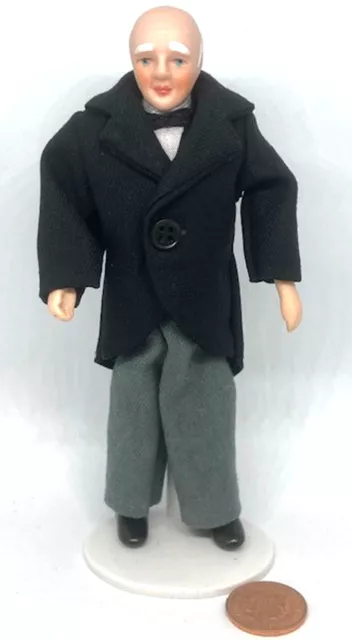 Dolls House Butler Servant In A Suit Tumdee 1:12 Scale Miniature People Doll