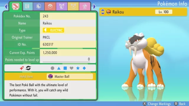 Raikou EVENT Pokémon X/Y OR/AS S/M Us/um Sw/sh Bd/sp Home 