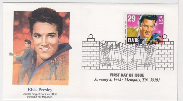 TurtlesTradingPost- Elvis Presley 1993 #2721- FDC- Fleetwood Cachet